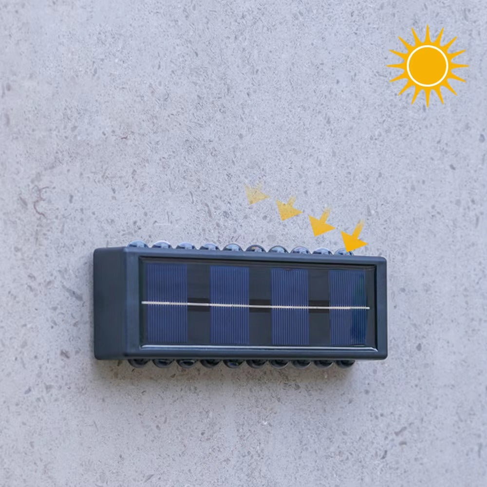 Hot Solar LED Solar Wall Light Outdoor Porch Waterproof Lamp up and Down Luminous Courtyard Staircase Solar Light for Garden