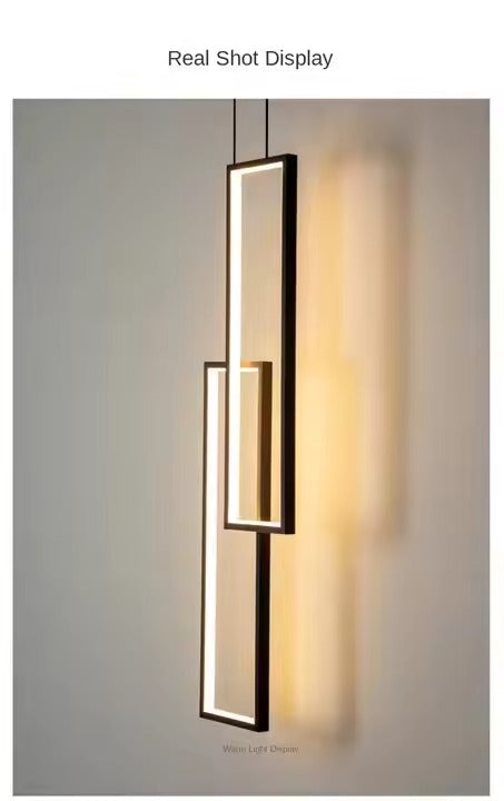 Modern Luxury LED Black Pendant Ceiling Chandelier Remote Control Home Lighting Decoration for Villa Duplex Living Room