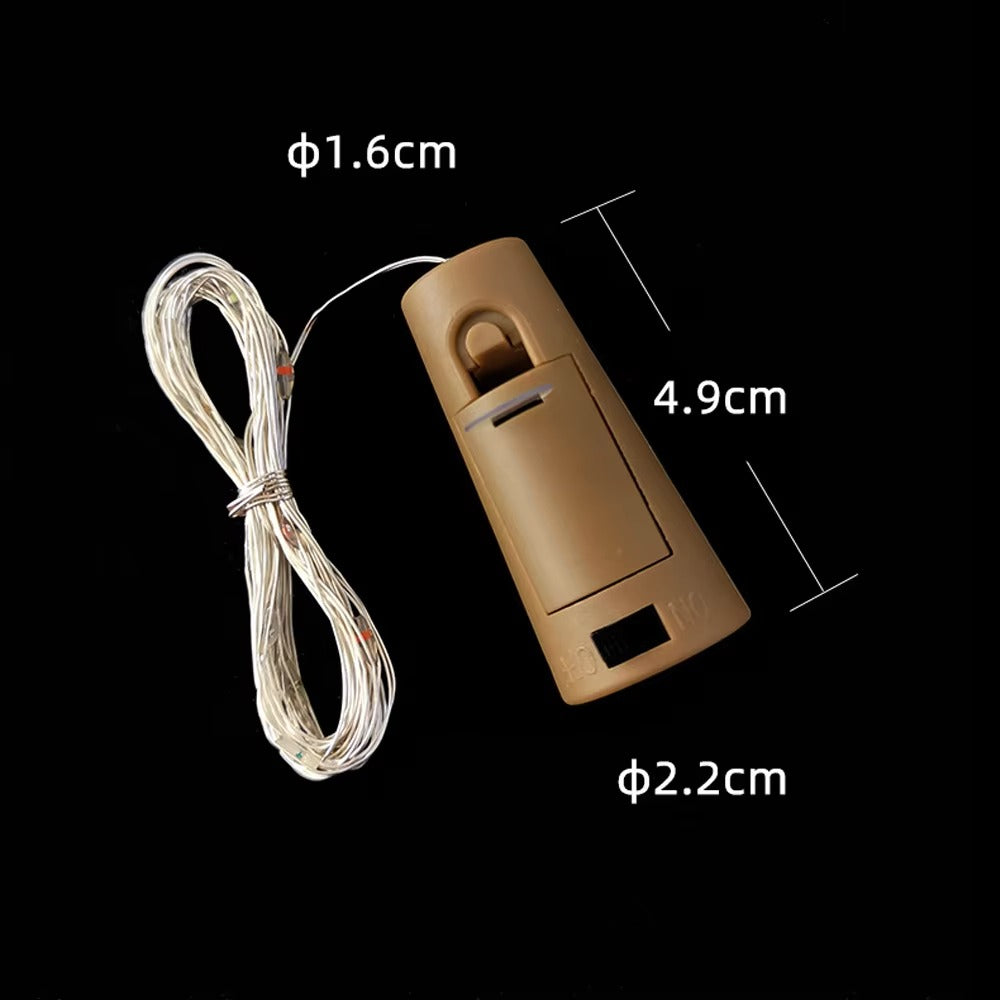 Hot Sale LED Wine Bottle Cork Copper Wire Fairy Lights Led String Battery Operated Outdoor Solar Fairy Lights with Cork