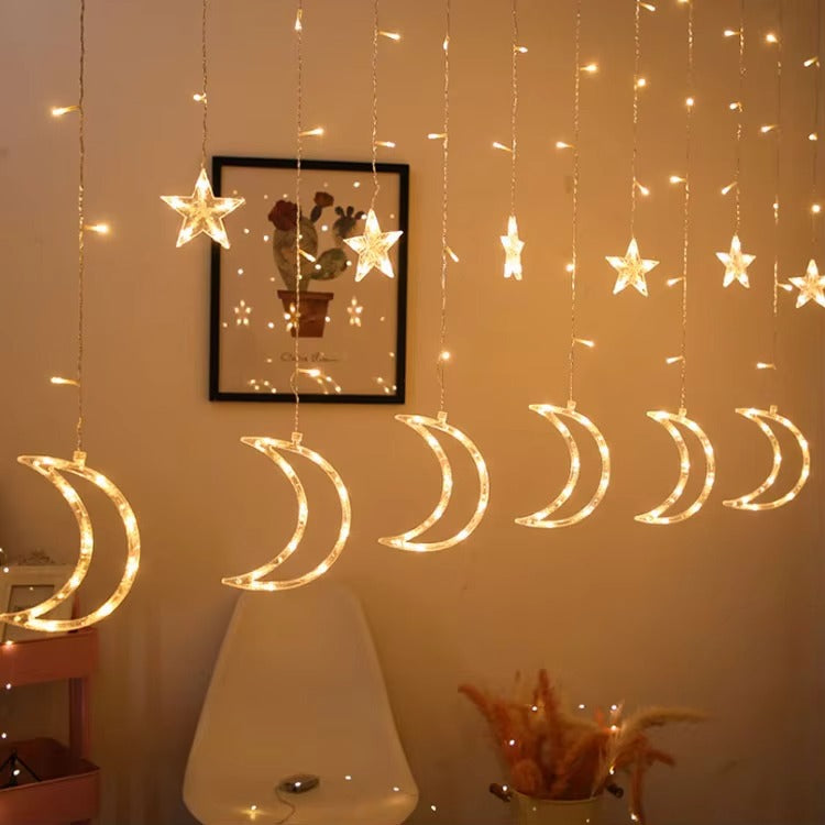 Hot Sale LED Moon String Light Bedroom Decoration Curtain LED String Light Christmas Lights Decoration Ramadan Decorative
