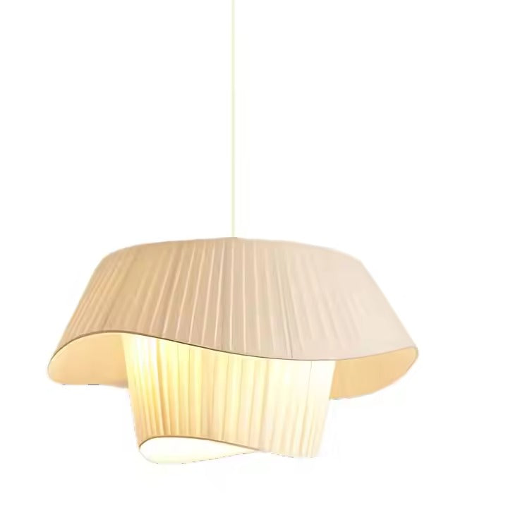Nordic Style Cream Chandelier Ancient Fabric Pendant Light with Warm Ancient Style Small Size for Living Room for Internet Use