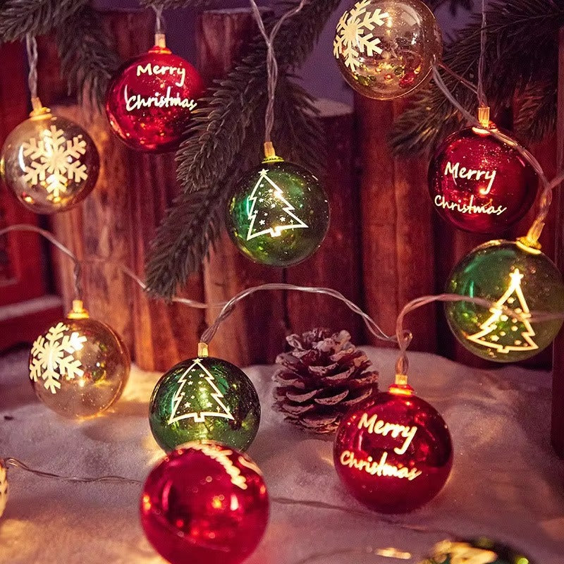 Hot Sale Decorative LED String Lights Battery Operated Christmas Ball Star String Light for Xmas Tree
