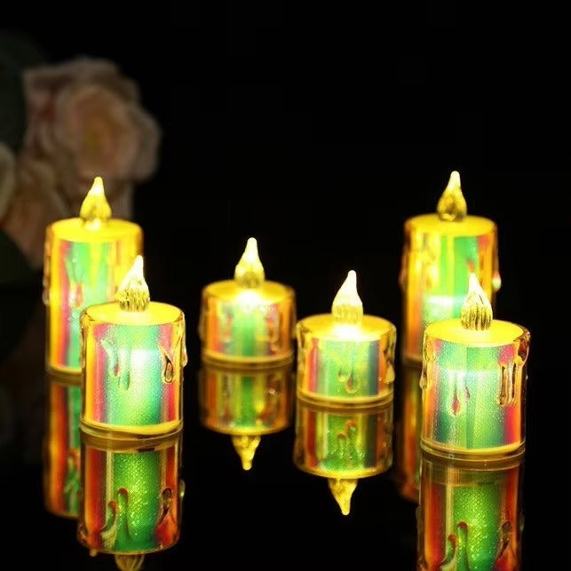 Hot Sale Mini Candle Lamp Christmas Candle Mini LED Simulation Transparent LED Candle Light Crystal Atmosphere Light Night Light