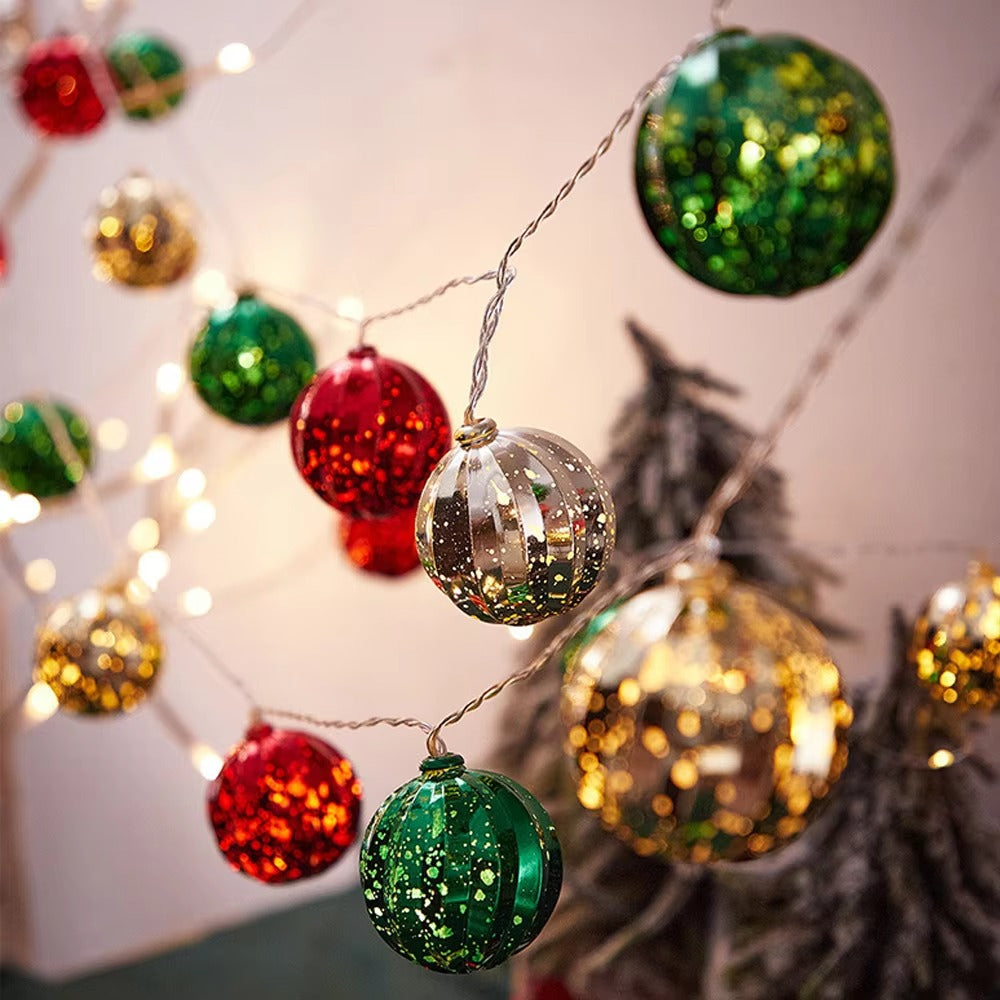 Hot Sale Decorative LED String Lights Battery Operated Christmas Ball Star String Light for Xmas Tree