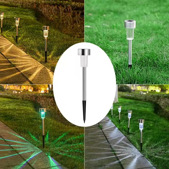 Hot Solar Warm White Solar Light Stainless Steel LED Landscape Lighting Powered Outdoor Solar Garden Lights for Pathway