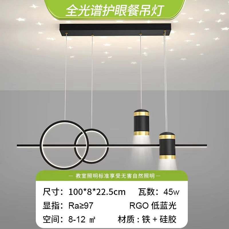 Modern Luxury Star Chandelier Simple Nordic Minimalist Restaurant Lamp for Long Dining Table Creative Metal Design
