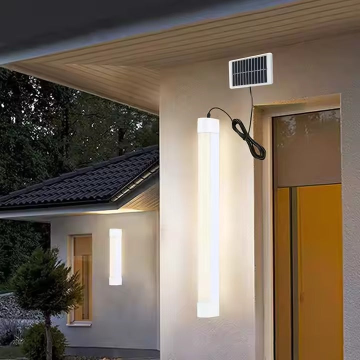 Solar Powered Shop Light with Motion Sensor Integrated LED Outdoor Motion Sensor Emergency Induction lamp for Garage Barn House