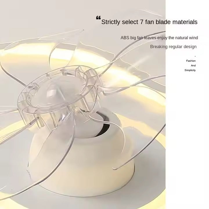 Modern Simple 2025 LED Light Source Eye Protection Fan Lamp with AC Motor for Bedroom and Restaurant Remote Control Switch