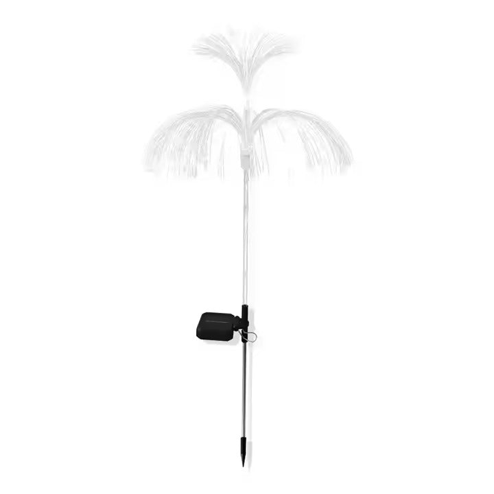 Optical Fiber Solar Powered Light 7 Color Changing Garden Light for Garden Lawn Yard Night Light Party Christmas Backyard Patio