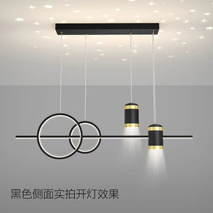 Modern Luxury Star Chandelier Simple Nordic Minimalist Restaurant Lamp for Long Dining Table Creative Metal Design