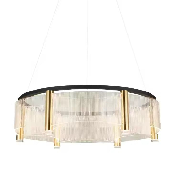 Modern Minimalist Acrylic Light Chandelier Luxury Hotel Lamp for Living Room Dining Room Bedroom Main Lamp E12 Base Hanging