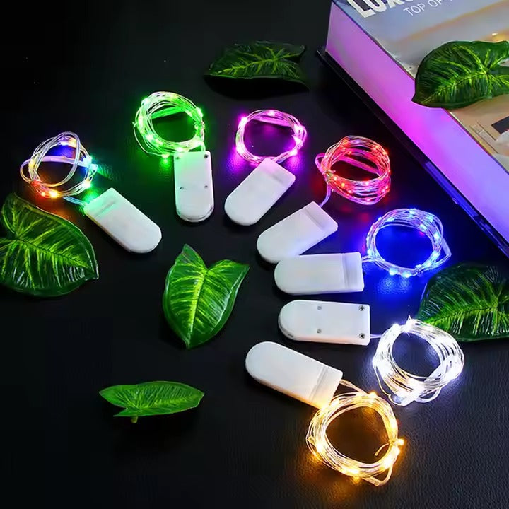 Hot Sale 1M 10LEDs/2M 20LEDs/3M 30LEDs Fairy String Lights CR2032 Battery Operated Mini LED Starry Lights String for