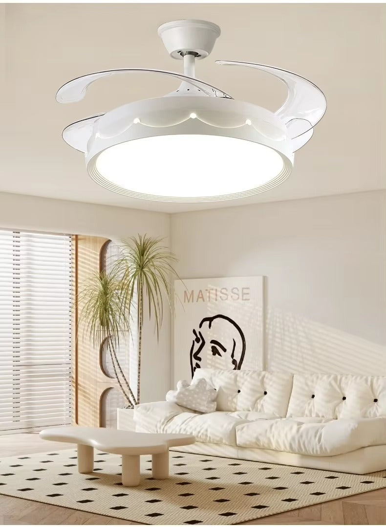 Full Spectrum Eye Protection LED Ceiling Fan Lamp Integrated for Bedroom Living Room Dining Room Zhongshan Lamps for Children's