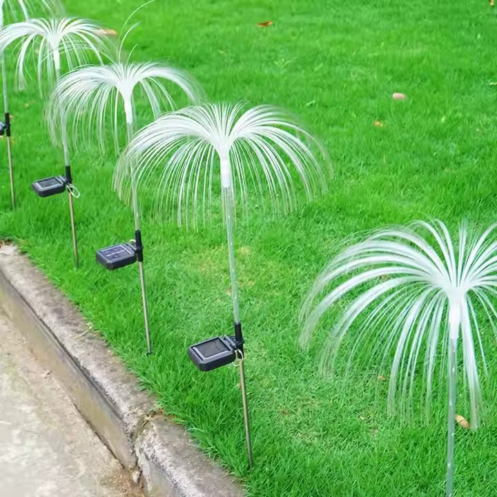 Optical Fiber Solar Powered Light 7 Color Changing Garden Light for Garden Lawn Yard Night Light Party Christmas Backyard Patio