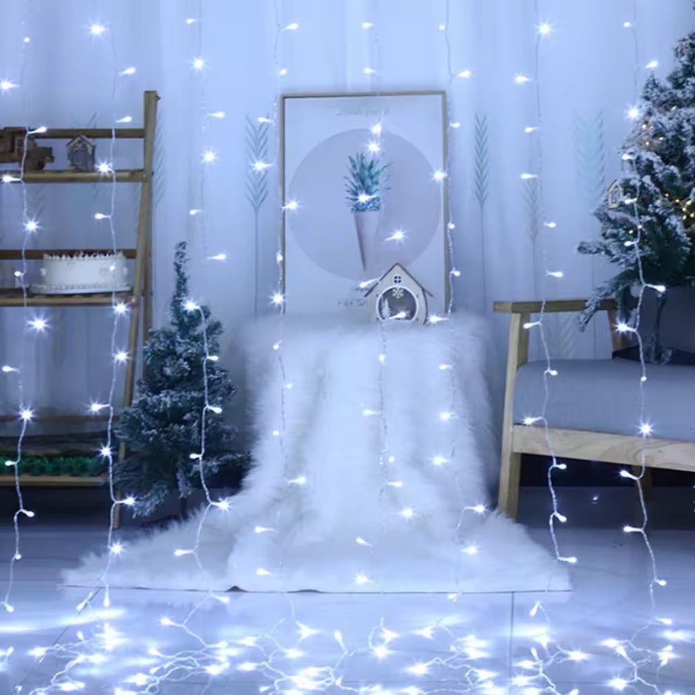 Hot Sale 3M*3M 300 LED Holiday Waterproof IP44 Room Decor Curtain Party Wedding Led Fairy String Light Indoor Outdoor
