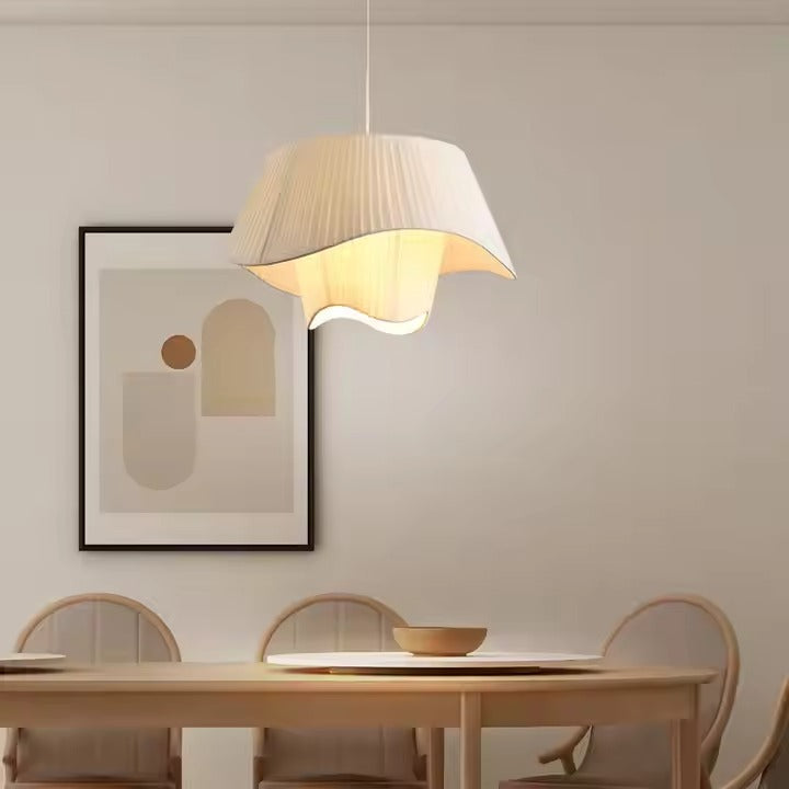 Nordic Style Cream Chandelier Ancient Fabric Pendant Light with Warm Ancient Style Small Size for Living Room for Internet Use