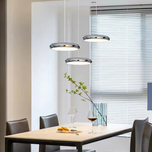 Modern Simple Full Spectrum Eye Protection UFO Restaurant Pendant Lamp Long Dining Table Light Chandeliers Pendant Lights