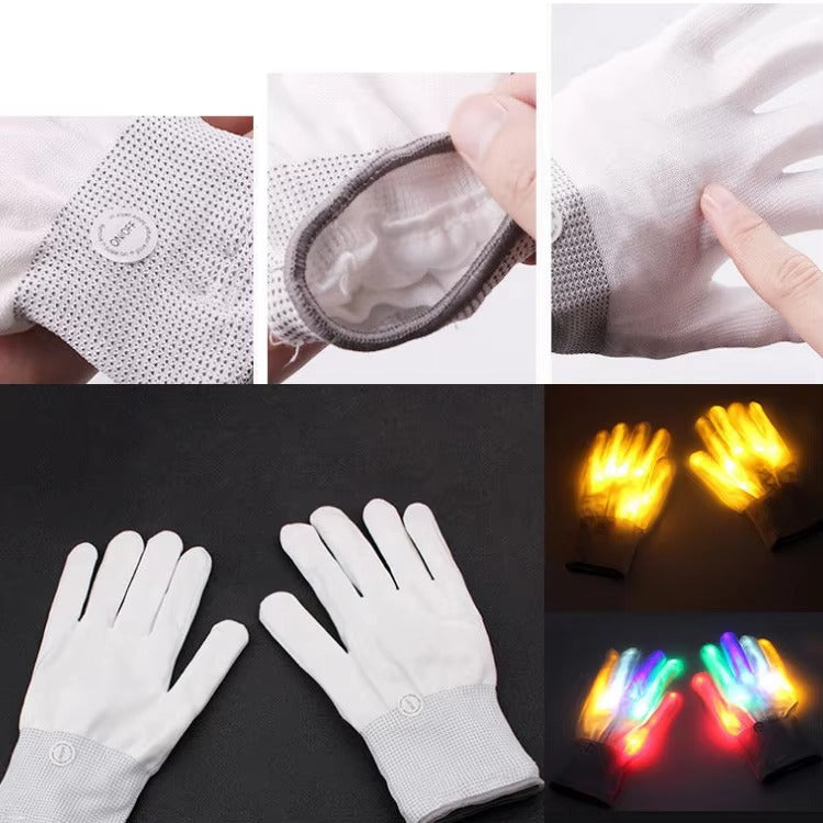 Hot Sale Festival Party LED Flashing Gloves Colorful Rave Led Finger Light Gloves Kids for Night Party