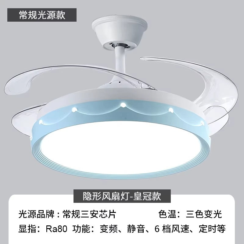 Full Spectrum Eye Protection LED Ceiling Fan Lamp Integrated for Bedroom Living Room Dining Room Zhongshan Lamps for Children's