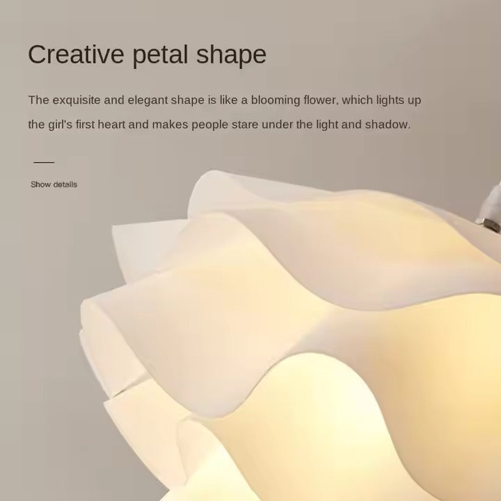 Nordic Moon Simple Chandelier Creative Bedside Hanging Lamp with Flower Bud Pine Cone Ball Enhances Restaurant Bedroom Ambiance