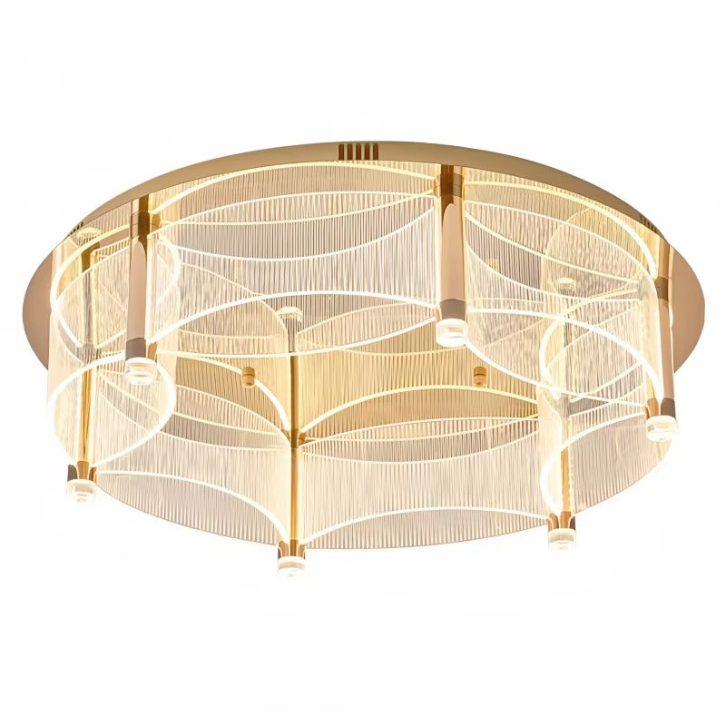 Modern Minimalist LED Ceiling Lamp for Living Room Bedroom New Simple Acrylic Cover AC Power Iron Base IP65 Rating