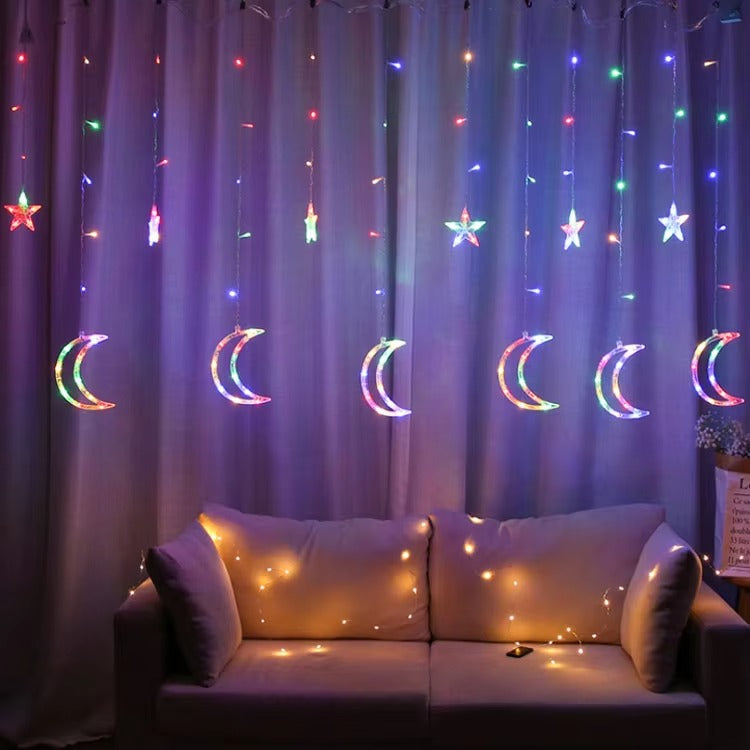 Hot Sale LED Moon String Light Bedroom Decoration Curtain LED String Light Christmas Lights Decoration Ramadan Decorative