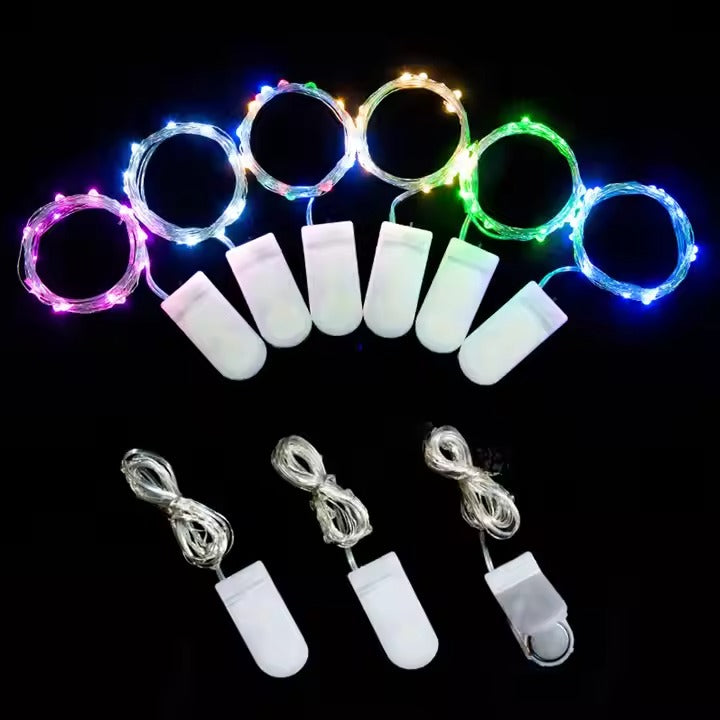 Hot Sale 1M 10LEDs/2M 20LEDs/3M 30LEDs Fairy String Lights CR2032 Battery Operated Mini LED Starry Lights String for