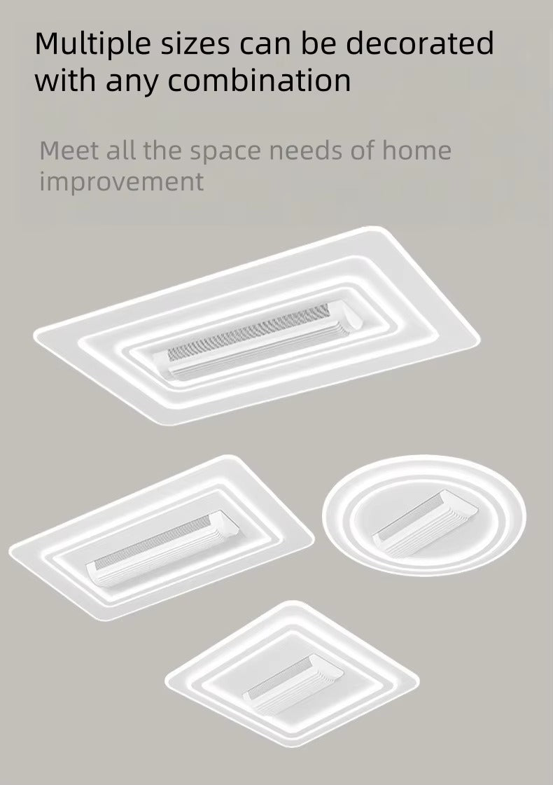 Bladeless Square Fan Light Bedroom Light Full Spectrum Eye Protection Invisible Mute Study Room Dining Room
