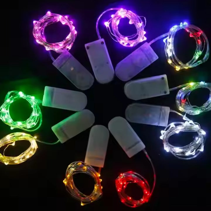 Hot Sale 1M 10LEDs/2M 20LEDs/3M 30LEDs Fairy String Lights CR2032 Battery Operated Mini LED Starry Lights String for