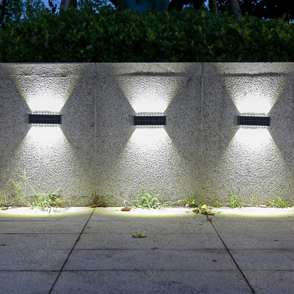 Hot Solar LED Solar Wall Light Outdoor Porch Waterproof Lamp up and Down Luminous Courtyard Staircase Solar Light for Garden
