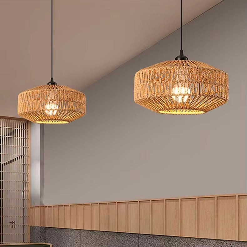 Nordic Simple Style Art Chandelier Wooden Lamps for Restaurant Quiet Homestay Tea Room Bedroom Hanging Chinese Style
