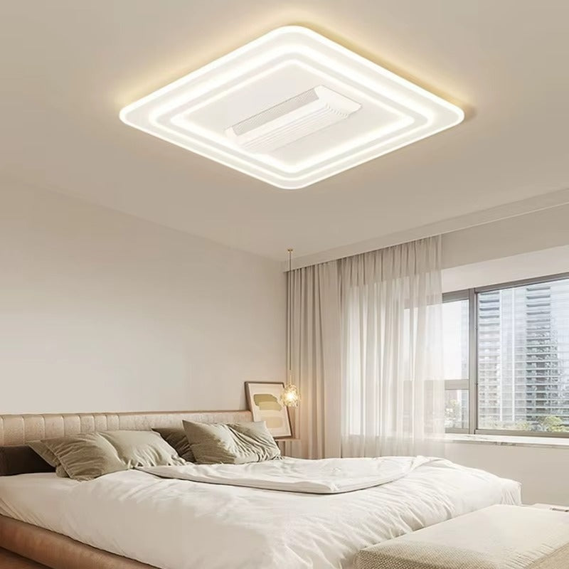 Bladeless Square Fan Light Bedroom Light Full Spectrum Eye Protection Invisible Mute Study Room Dining Room